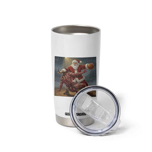 Funny Santa Basketball Tumbler Cup Satan Christmas Meme TS14 Print Your Wear