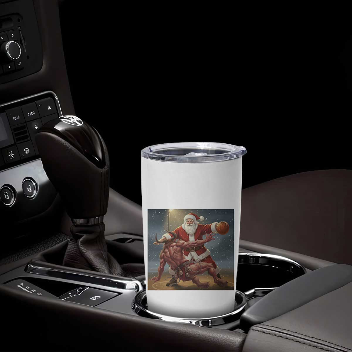 Funny Santa Basketball Tumbler Cup Satan Christmas Meme TS14 Print Your Wear
