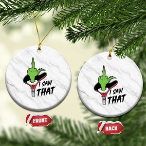 I Saw That Ceramic Ornament Funny Elf Hand Xmas TS14 1pc White Marble Print Your Wear