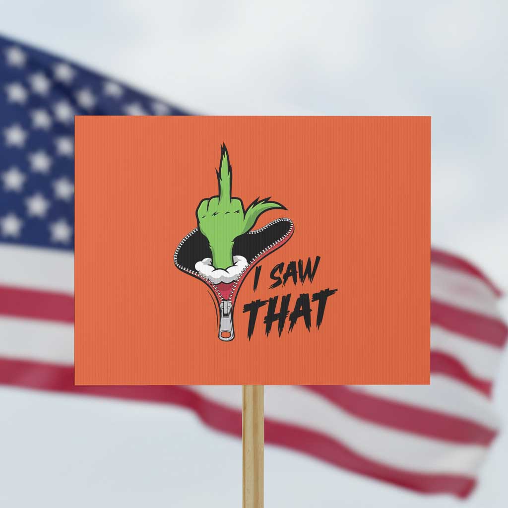 I Saw That Protest Sign Funny Elf Hand Christmas TS14 Horizontal 18