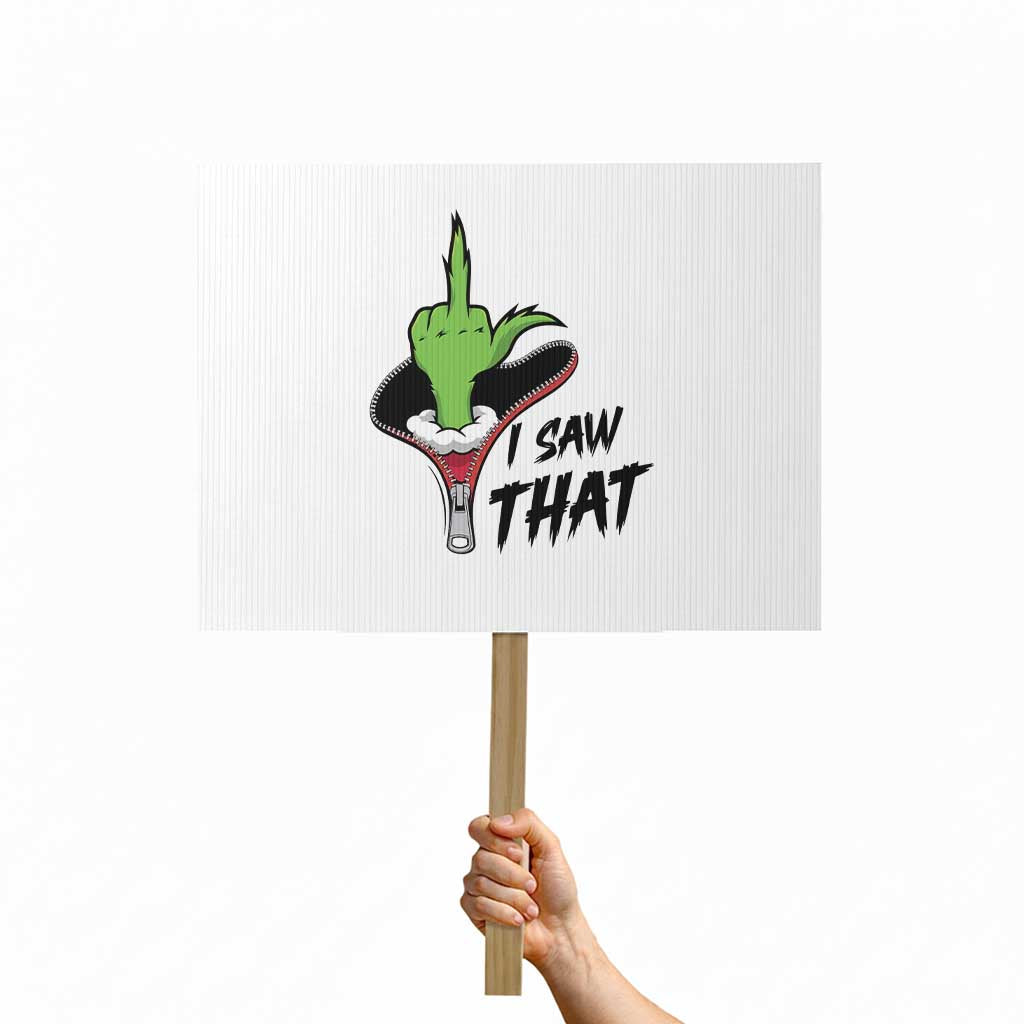 I Saw That Protest Sign Funny Elf Hand Christmas TS14 Horizontal 18