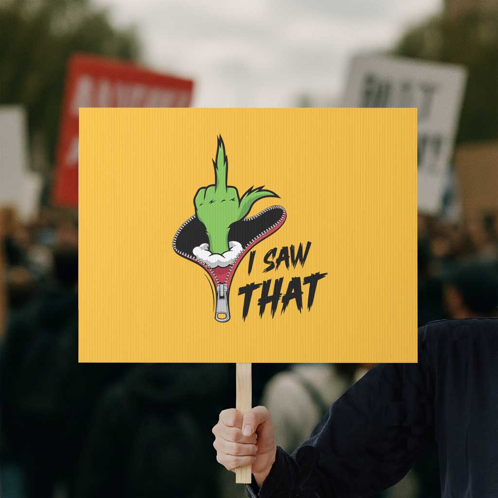 I Saw That Protest Sign Funny Elf Hand Christmas TS14 Horizontal 18