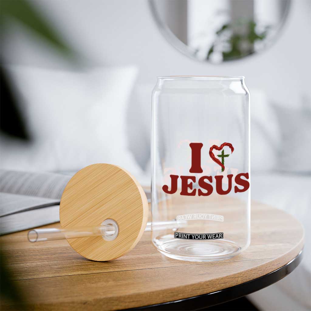 Jesus Christian Glass Can Religious Faith Inspirational Bible Verse TS14 Print Your Wear
