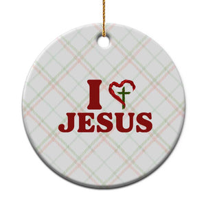 Jesus Christian Ceramic Ornament Religious Faith Inspirational Bible Verse TS14 1pc Christmas Plaid Print Your Wear