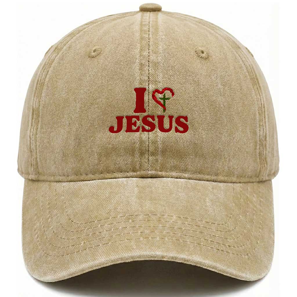 Jesus Christian Washed Cotton Baseball Cap Religious Faith Inspirational Bible Verse TS14 Washed Cap Universal Fit Khaki Print Your Wear