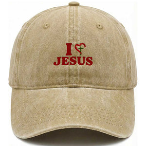 Jesus Christian Washed Cotton Baseball Cap Religious Faith Inspirational Bible Verse TS14 Washed Cap Universal Fit Khaki Print Your Wear