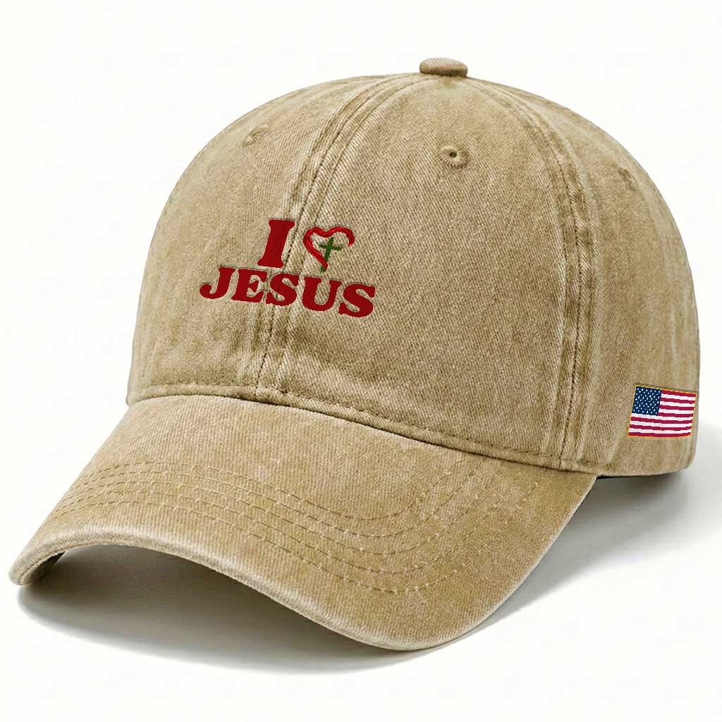 Jesus Christian Washed Cotton Baseball Cap Religious Faith Inspirational Bible Verse TS14 Print Your Wear