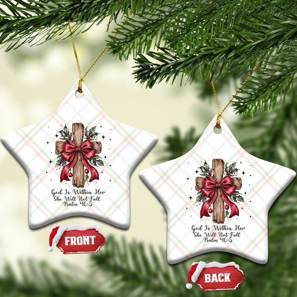 Jesus Christian Ceramic Ornament Cross Bible Verse Inspirational Xmas TS14 Print Your Wear