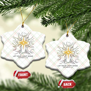Jesus Christian Ceramic Ornament Let Your Light Shine Matthew 5:16 TS14 Print Your Wear