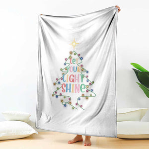 Jesus Christmas Throw Blanket Let Your Light Shine Matthew 5:16 TS14 Print Your Wear