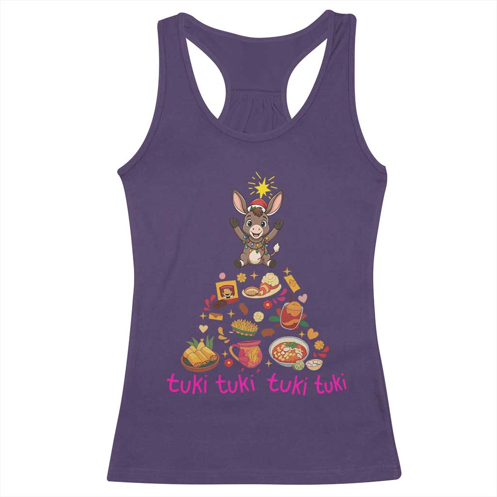 Mi Burrito Sabanero Racerback Tank Top Donkey Mexican Christmas TS14 Purple Print Your Wear