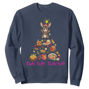 Mi Burrito Sabanero Sweatshirt Donkey Mexican Christmas TS14 Navy Print Your Wear