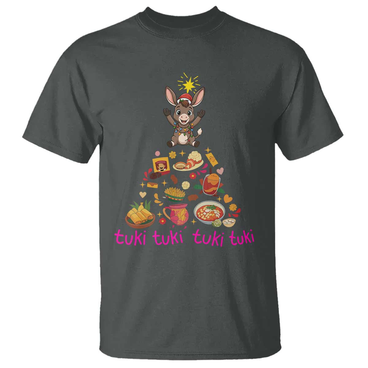Mi Burrito Sabanero T Shirt Donkey Mexican Christmas TS14 Dark Heather Print Your Wear