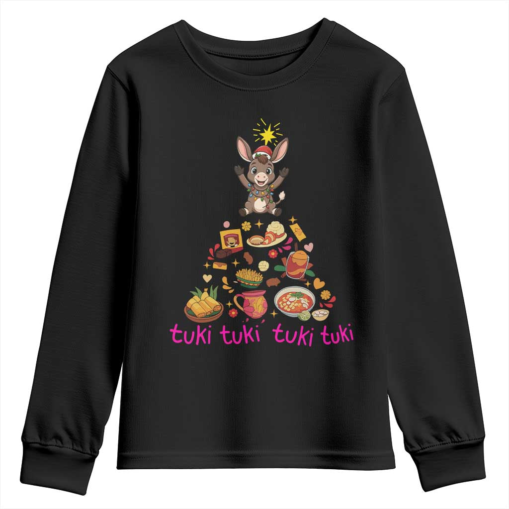 Mi Burrito Sabanero Youth Sweatshirt Donkey Mexican Christmas TS14 Black Print Your Wear