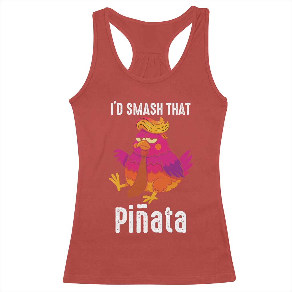 Funny Pinata Mexican Racerback Tank Top Trump Always Chicken TS14 Red Print Your Wear