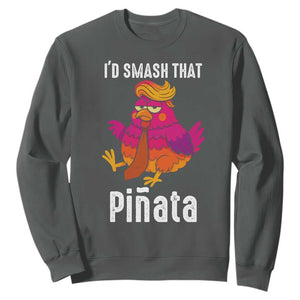 Funny Pinata Mexican Sweatshirt Trump Always Chicken TS14 Dark Heather Print Your Wear