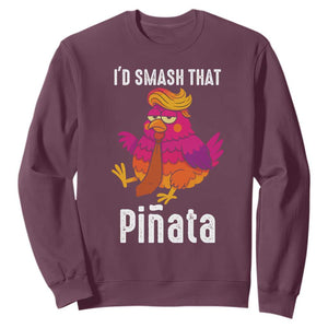 Funny Pinata Mexican Sweatshirt Trump Always Chicken TS14 Maroon Print Your Wear