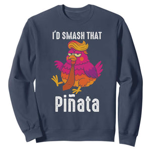 Funny Pinata Mexican Sweatshirt Trump Always Chicken TS14 Navy Print Your Wear