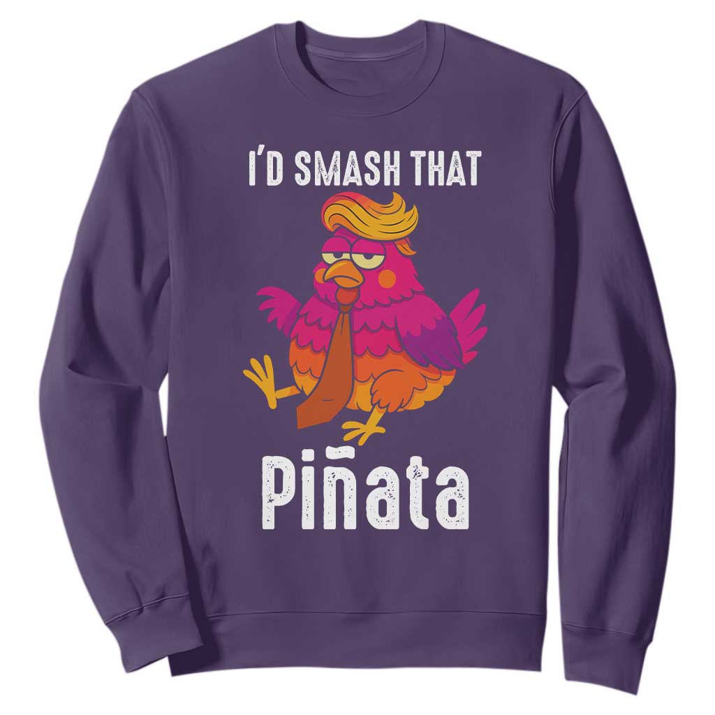 Funny Pinata Mexican Sweatshirt Trump Always Chicken TS14 Purple Print Your Wear