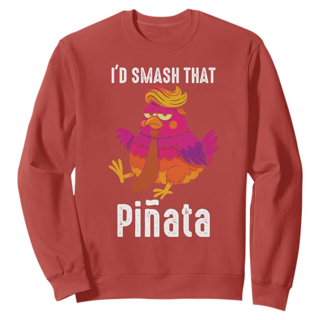 Funny Pinata Mexican Sweatshirt Trump Always Chicken TS14 Red Print Your Wear