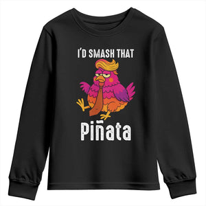 Funny Pinata Mexican Youth Sweatshirt Trump Always Chicken TS14 Black Print Your Wear