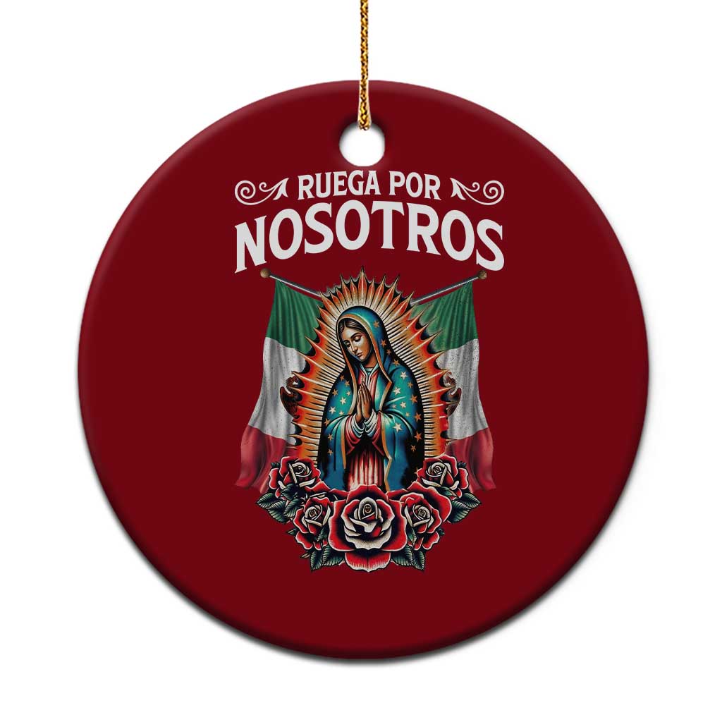 Our Lady of Guadalupe Ceramic Ornament Virgin Mary Mexican Flag TS14 1pc Red Print Your Wear