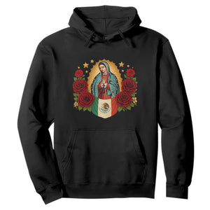 Our Lady of Guadalupe Mexican Flag Hoodie TS14 Black Print Your Wear