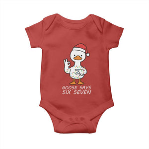 67 Six Seven Silly Goose Christmas Meme Baby Onesie TS14 Red Print Your Wear