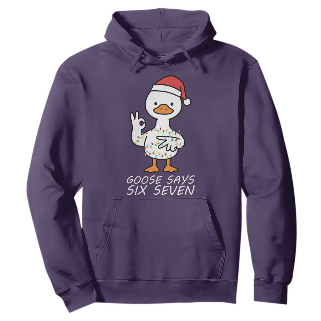 67 Six Seven Silly Goose Christmas Meme Hoodie TS14 Purple Print Your Wear