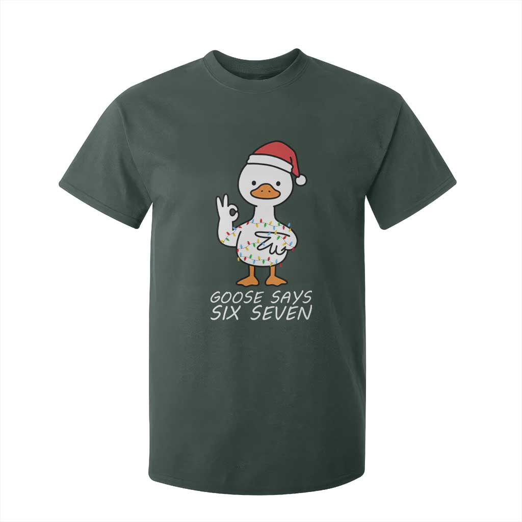 67 Six Seven Silly Goose Christmas Meme T Shirt For Kid TS14 Dark Forest Green Print Your Wear