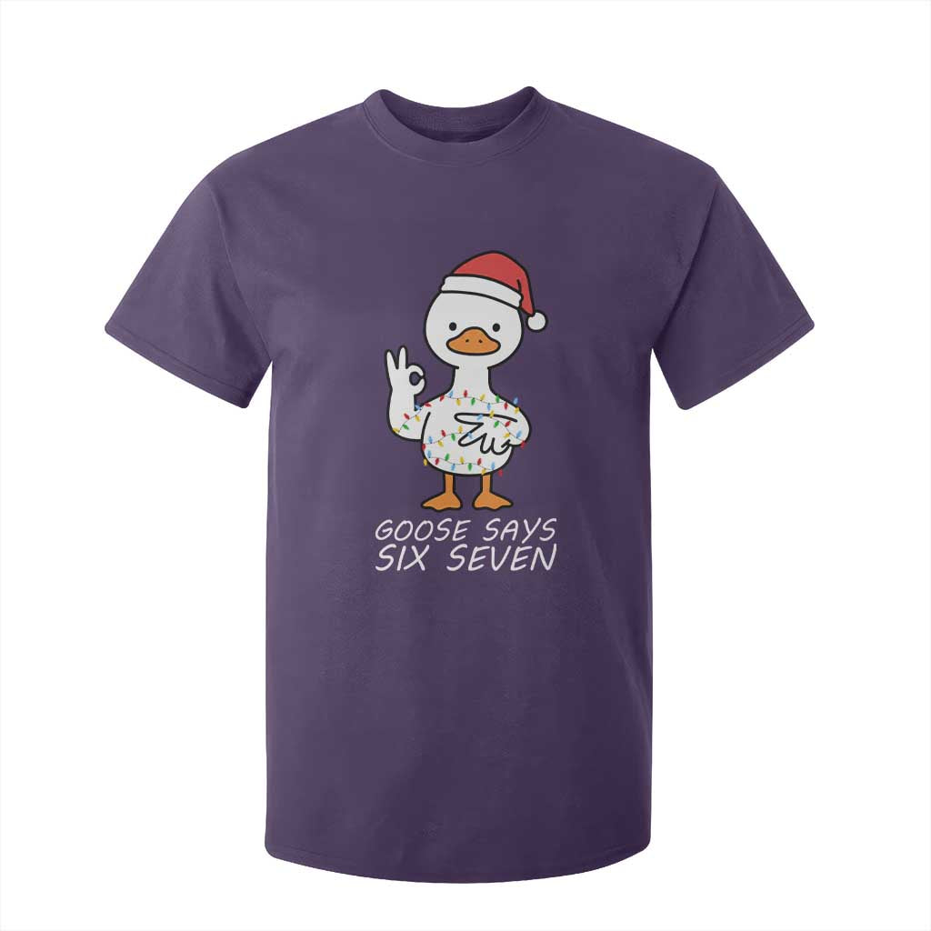 67 Six Seven Silly Goose Christmas Meme T Shirt For Kid TS14 Purple Print Your Wear