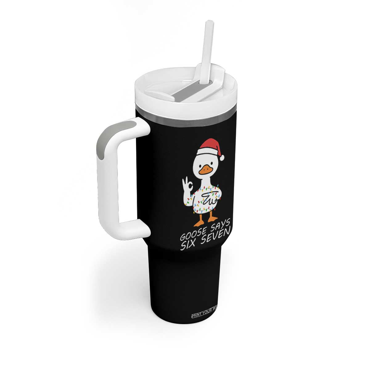 67 Six Seven Silly Goose Christmas Meme Tumbler With Handle TS14 Print Your Wear