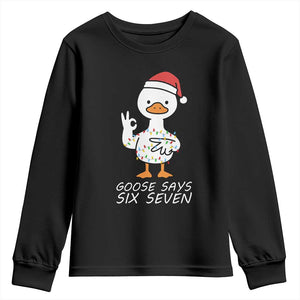 67 Six Seven Silly Goose Christmas Meme Youth Sweatshirt TS14 Black Print Your Wear