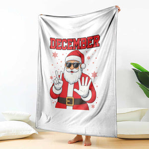 December 25 Throw Blanket Funny Santa Says Christmas TS14 Print Your Wear