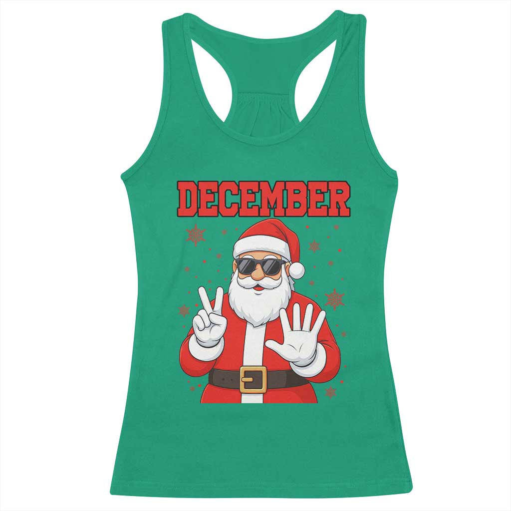 December 25 Racerback Tank Top Funny Santa Says Christmas TS14 Irish Green Print Your Wear