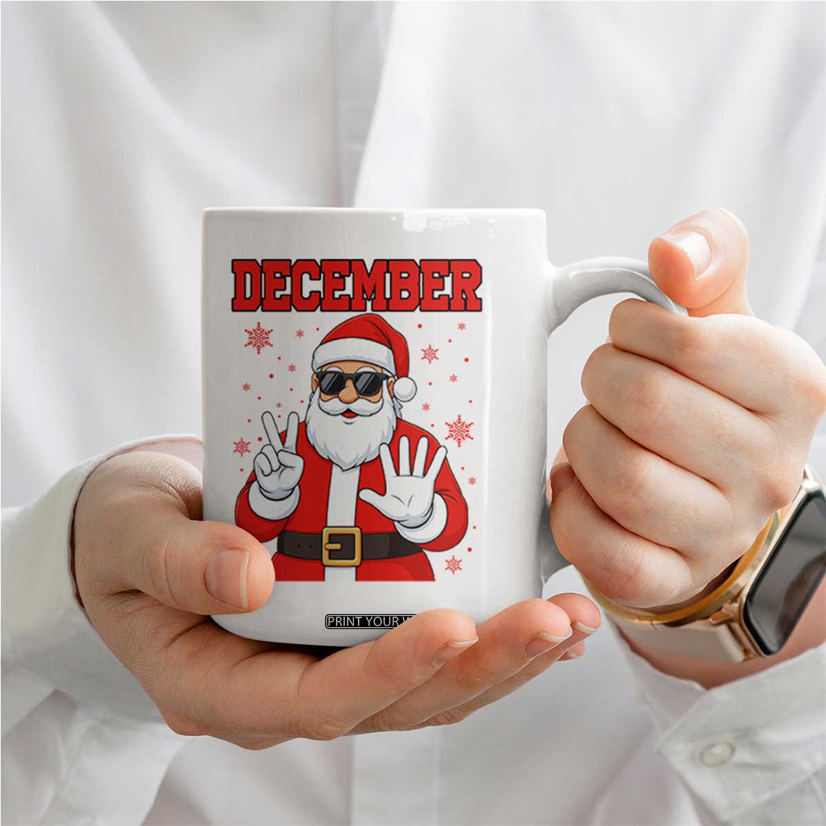 December 25 Coffee Mug Funny Santa Says Christmas TS14 Print Your Wear