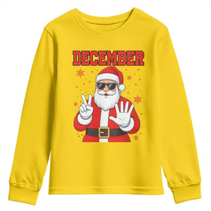 December 25 Youth Sweatshirt Funny Santa Says Christmas TS14 Daisy Print Your Wear