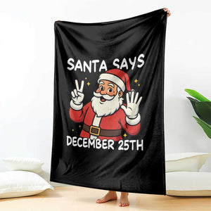 Santa Christmas December 25 Throw Blanket TS14 Print Your Wear