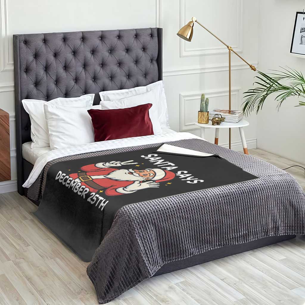 Santa Christmas December 25 Throw Blanket TS14 Print Your Wear