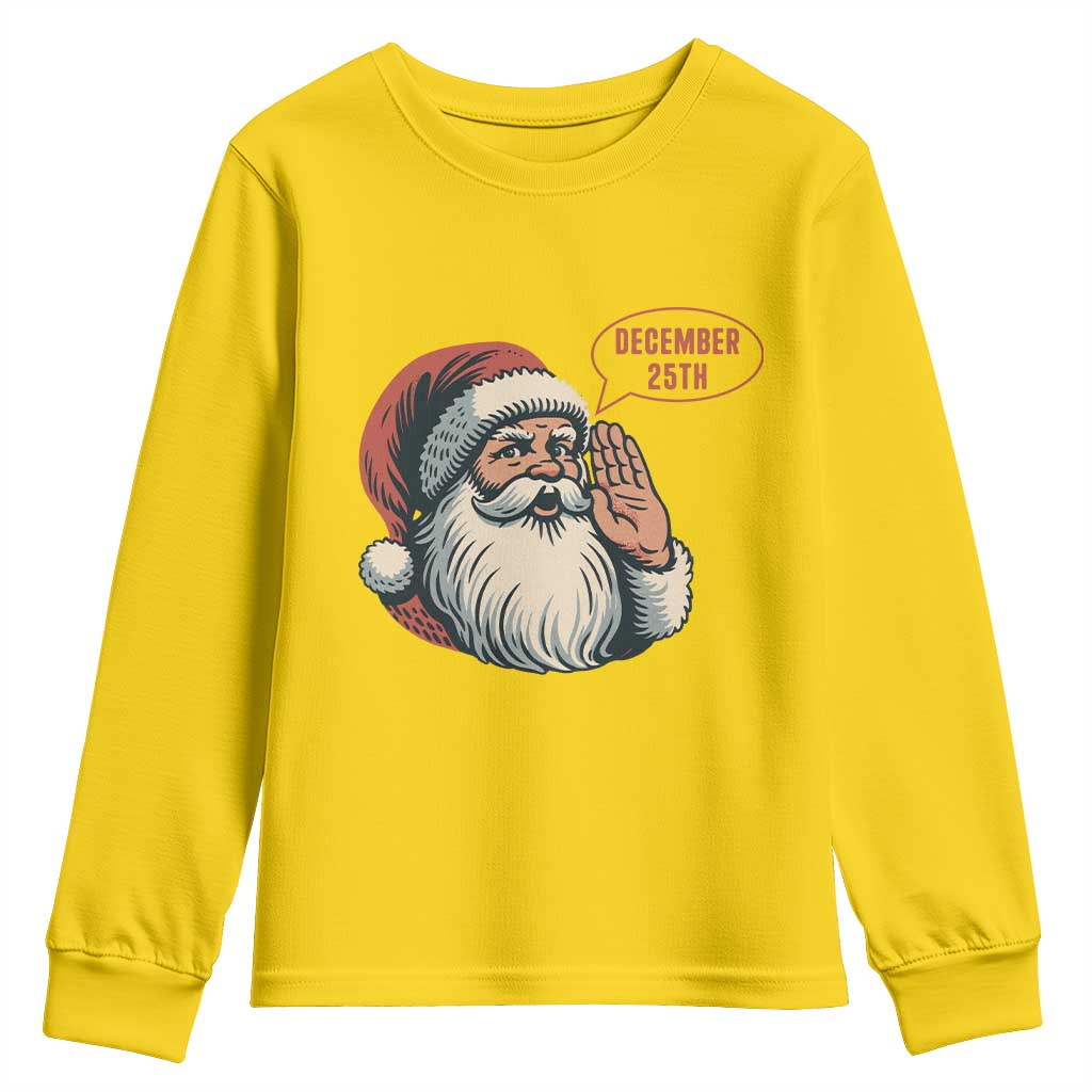Funny Santa Christmas December 25 Youth Sweatshirt TS14 Daisy Print Your Wear