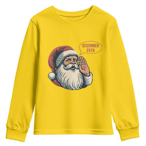 Funny Santa Christmas December 25 Youth Sweatshirt TS14 Daisy Print Your Wear