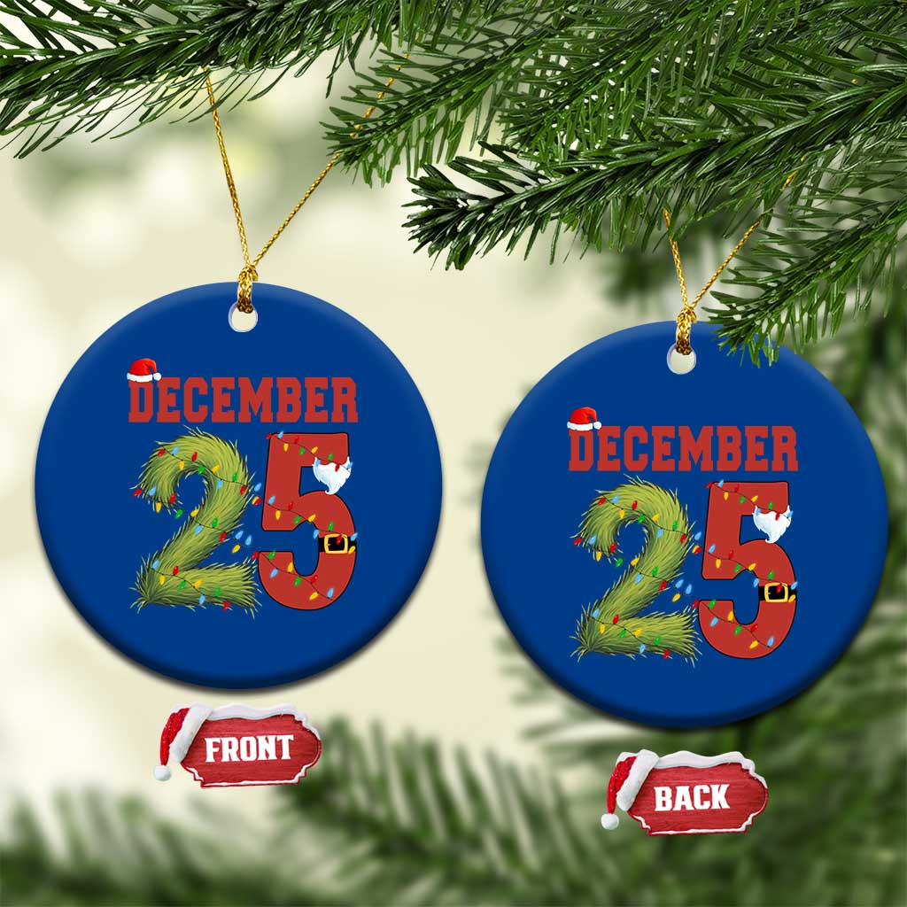 Christmas December 25 Ceramic Ornament Family Holiday Xmas TS14 1pc Blue Print Your Wear