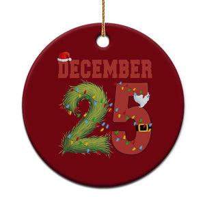 Christmas December 25 Ceramic Ornament Family Holiday Xmas TS14 1pc Red Print Your Wear