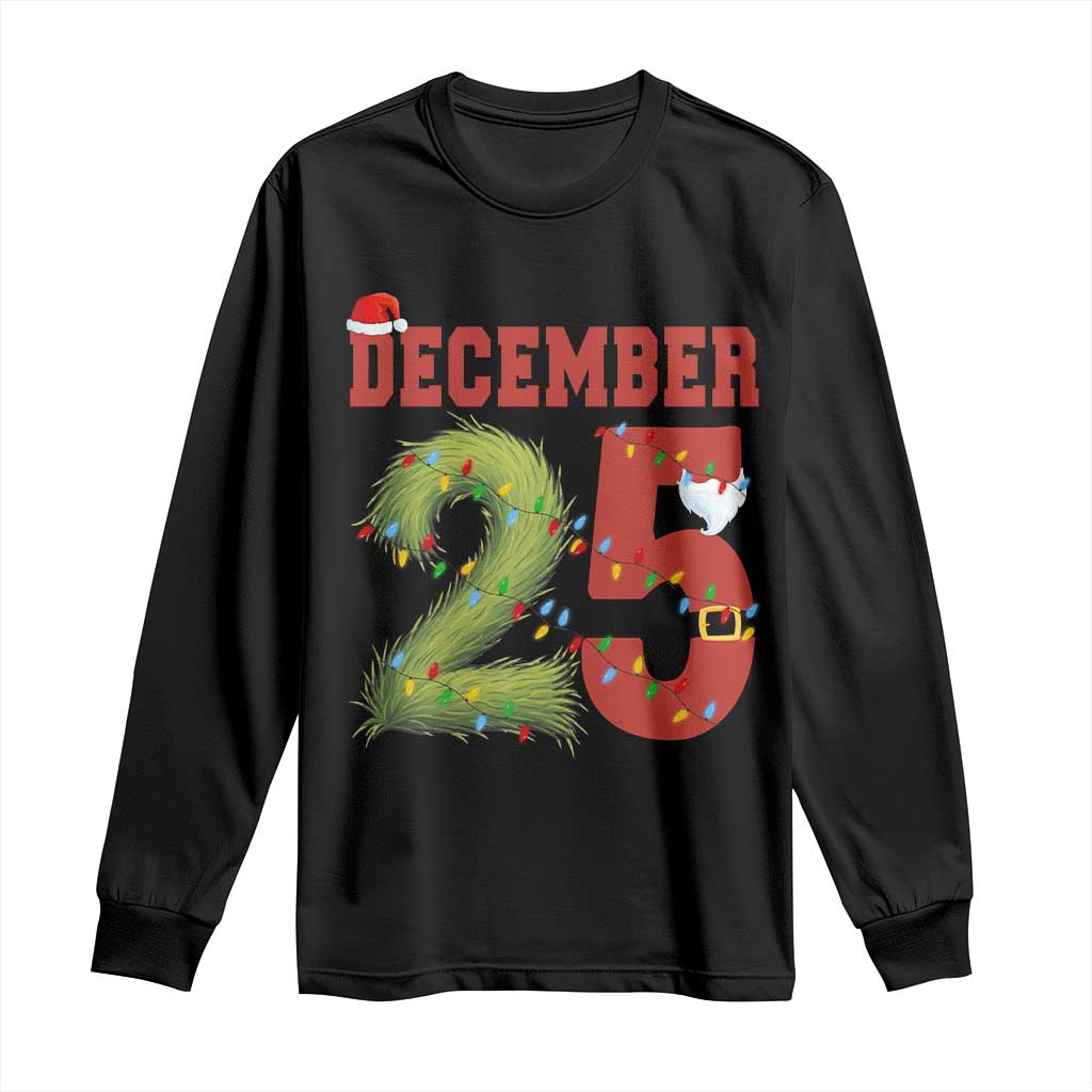 Christmas December 25 Long Sleeve Shirt Family Holiday Xmas TS14 Black Print Your Wear