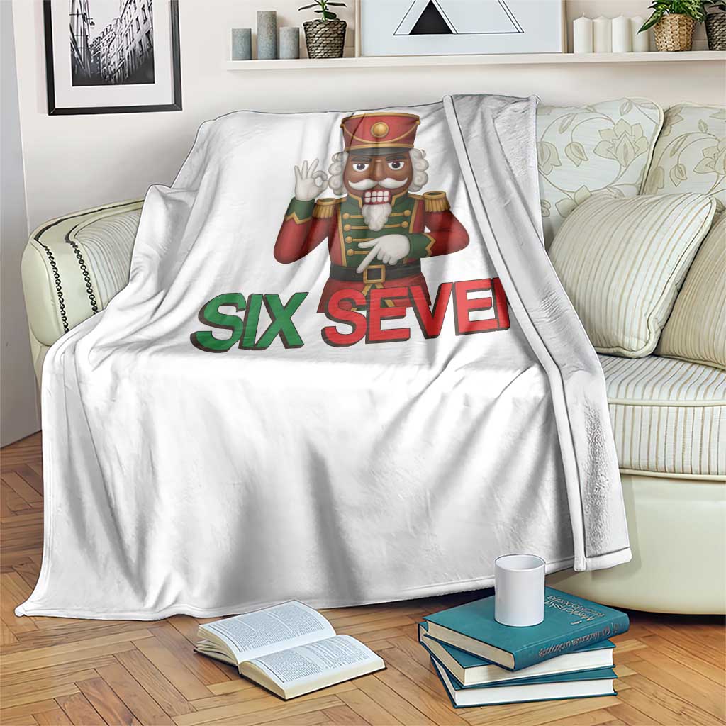 67 Six Seven Black Nutcracker Christmas Meme Throw Blanket TS14 Print Your Wear