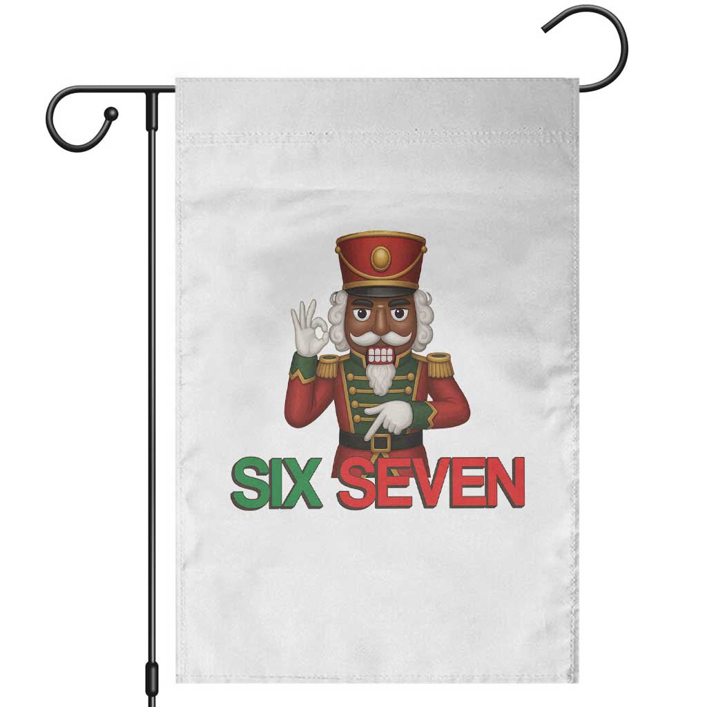 67 Six Seven Black Nutcracker Christmas Meme Garden Flag TS14 White Print Your Wear