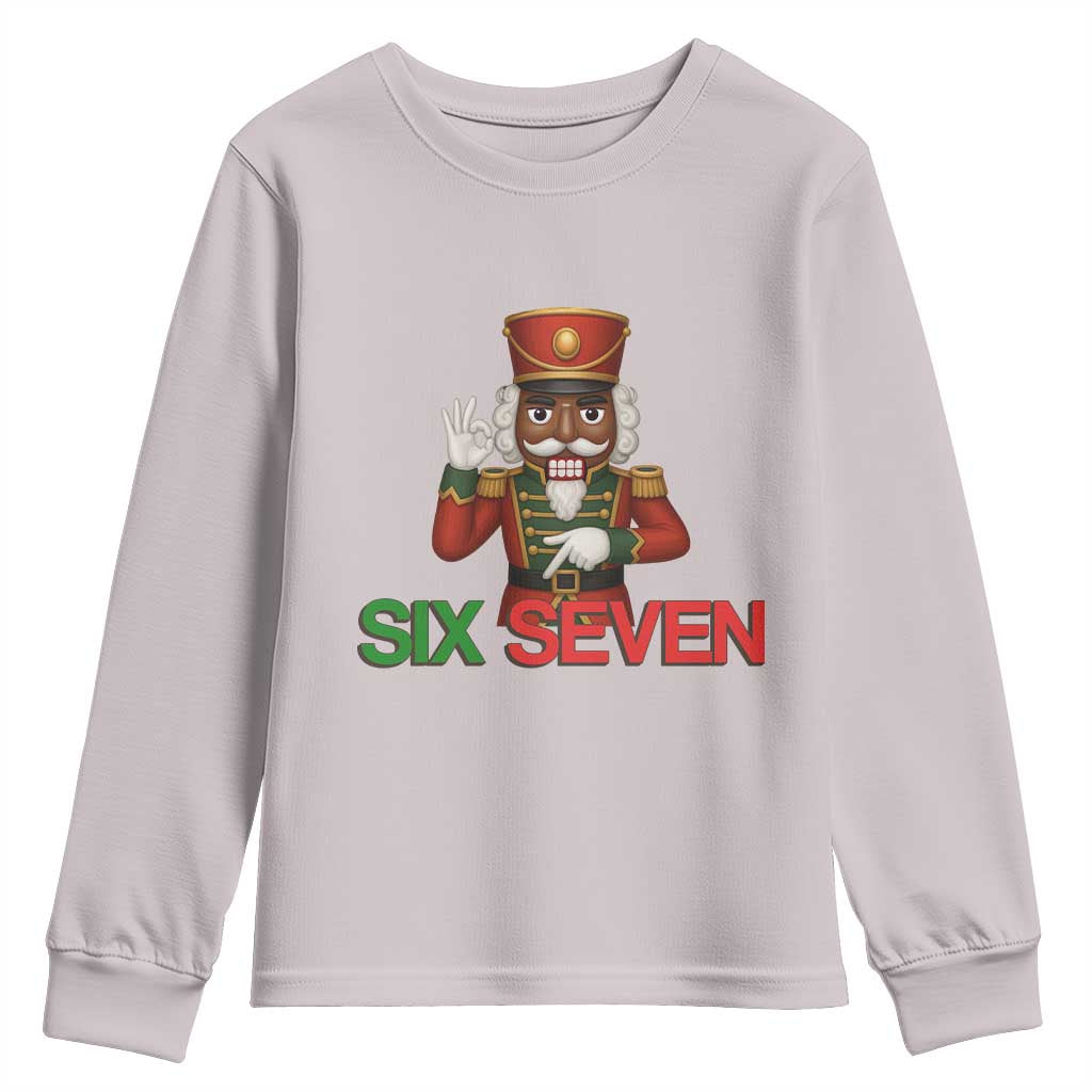 67 Six Seven Black Nutcracker Christmas Meme Youth Sweatshirt TS14 Ice Gray Print Your Wear