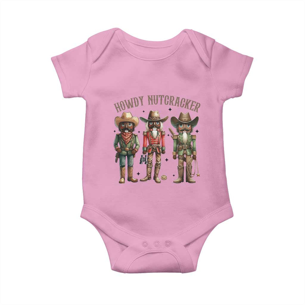 Nutcracker Cowboy Christmas Western Country Howdy Baby Onesie TS14 Light Pink Print Your Wear