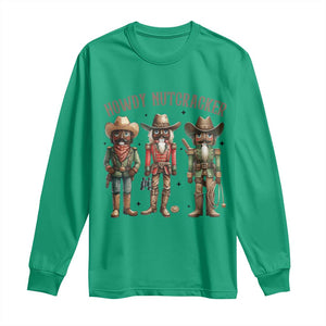Nutcracker Cowboy Christmas Western Country Howdy Long Sleeve Shirt TS14 Irish Green Print Your Wear
