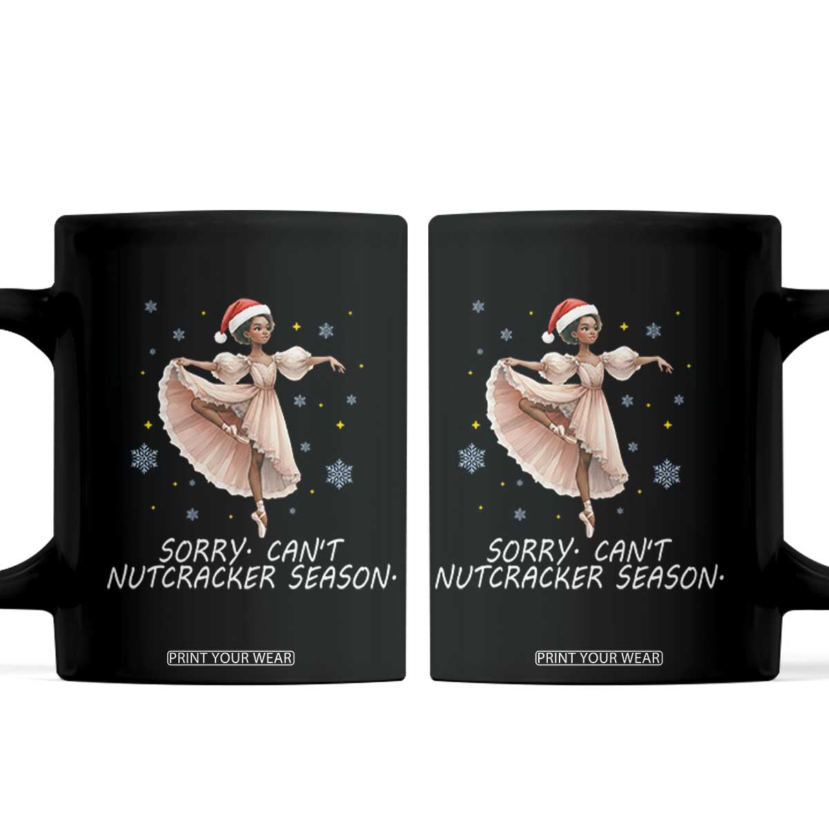 Black Nutcracker Ballet Christmas Coffee Mug TS14 Black Print Your Wear